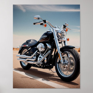 Affiche Types de motocyclettes et de vélos ordinaires