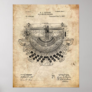 Affiche Typewriter Patent