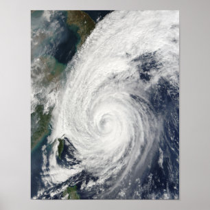 Affiche Typhoon Tokage au sud du Japon