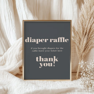 Affiche Typographie Baby shower de la couche de saumons ro