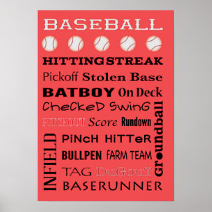 Affiche typographie BASEBALL