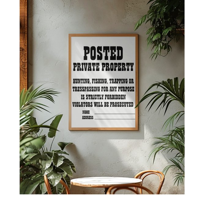 Affiche Typographie d'art personnalisée pour propriété pri (Créateur téléchargé)