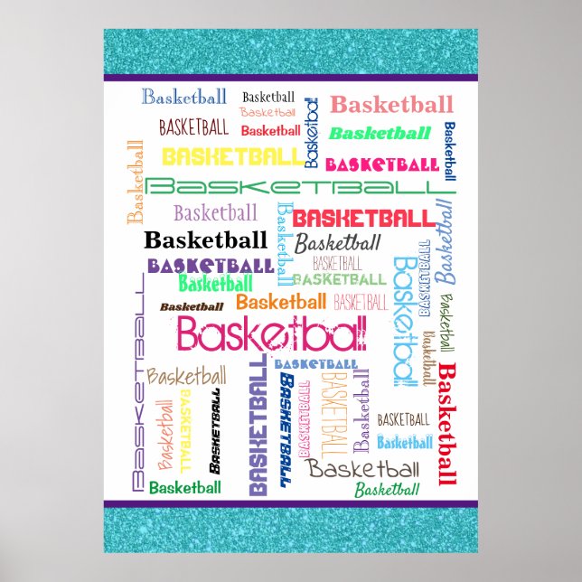 Affiche Typographie de basketball (Devant)