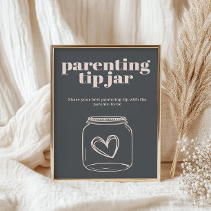 Affiche Typographie de Boho rose Grey Bébé Parenting Conse