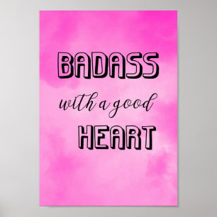Affiche Typographie de citation de femme de Badass avec