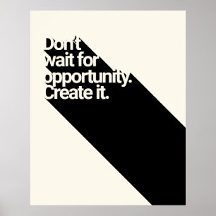 Affiche Typographie de devis motivationnelle Effet d'ombre