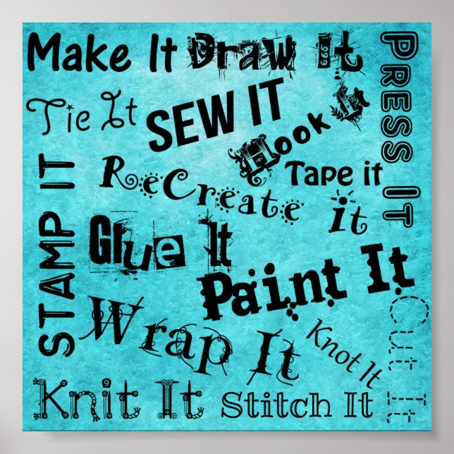 Affiche Typographie de fabrication (Devant)