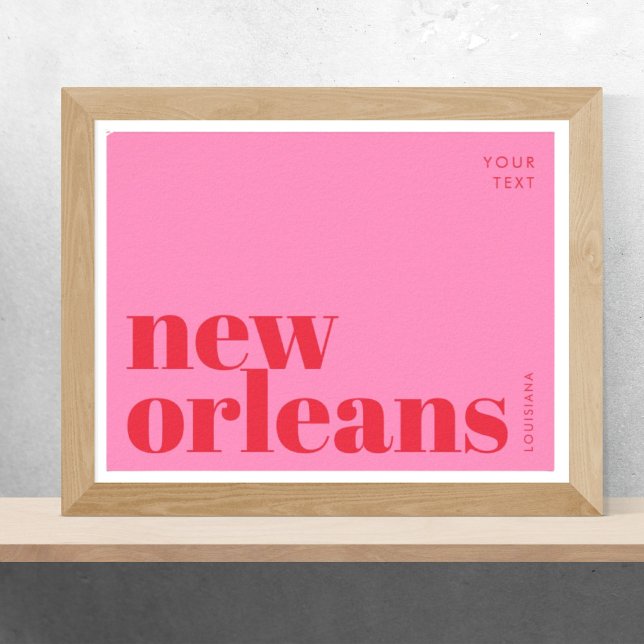 Affiche typographie de La Nouvelle-Orléans Louisiane  (Créateur téléchargé)