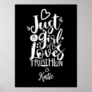 Affiche Typographie de motivation de triathlon minimaliste