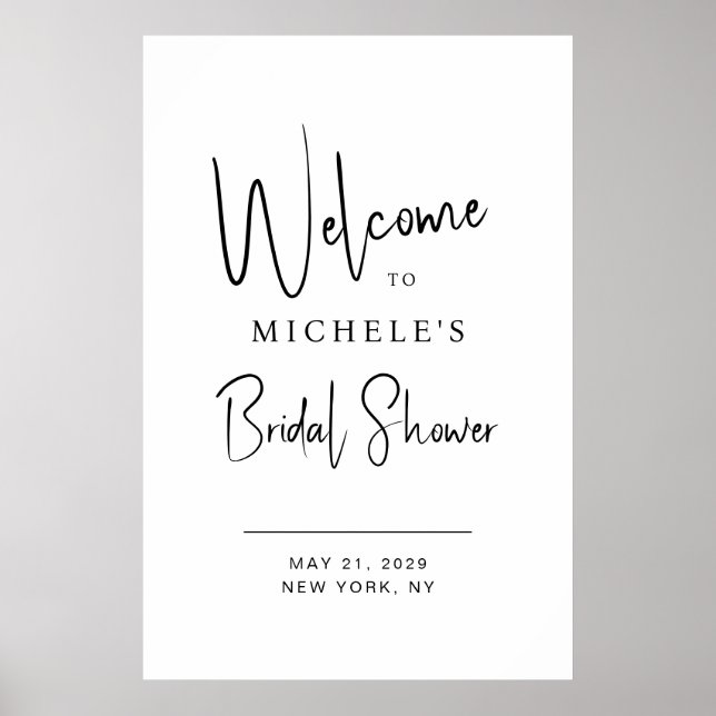 Affiche Typographie de script minimale pour le message de  (Devant)