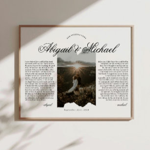 Affiche Typographie de script moderne Voeux de mariage ave