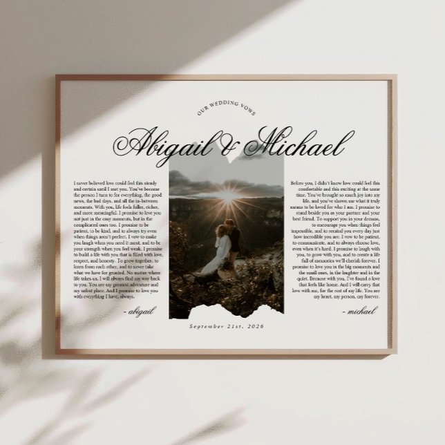 Affiche Typographie de script moderne Voeux de mariage ave (Créateur téléchargé)