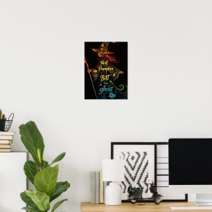 Affiche Typographie de sorcière Art de mots Halloween goth