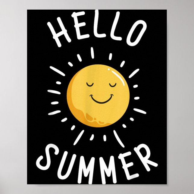 Affiche Typographie des Vacances d'Été Coucher de Soleil s (Devant)