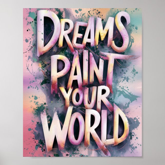 Affiche Typographie Dreamscape (Devant)