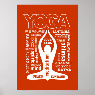 Affiche Typographie du yoga
