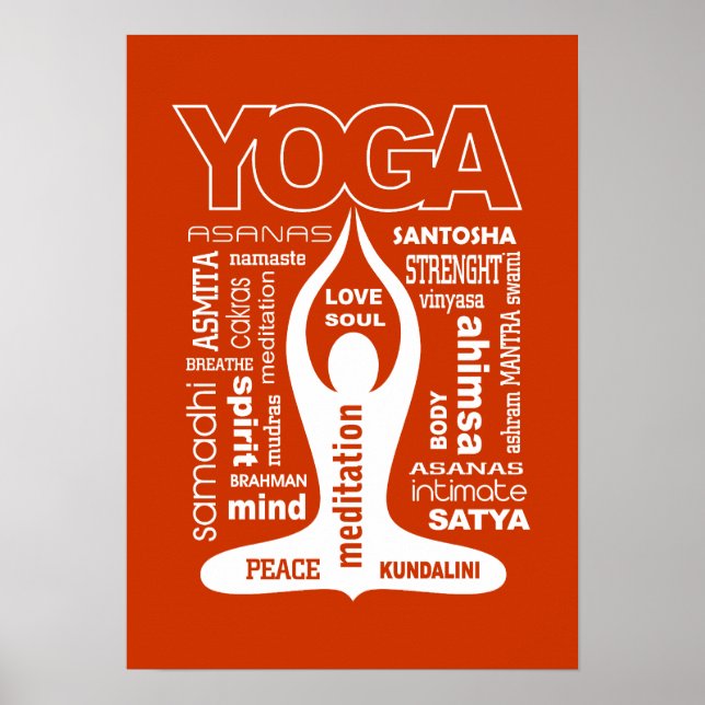 Affiche Typographie du yoga (Devant)