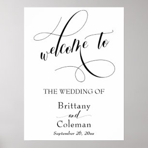 Affiche Typographie Élabée Simple Le Mariage De Signer