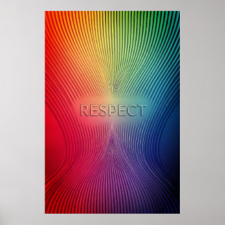 Affiche Typographie élégante du respect avec flux de coule