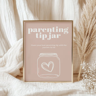 Affiche Typographie en grès rose Bébé Parenting Conseils J