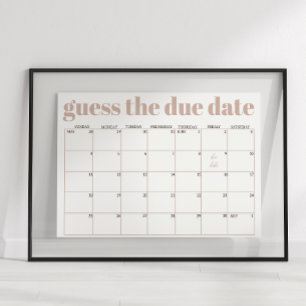 Affiche Typographie en grès rose pour l'annonce de la date