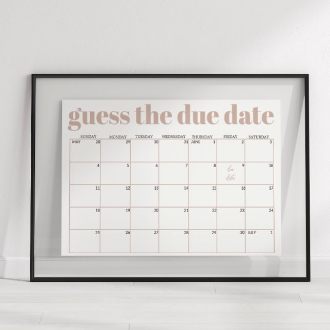 Affiche Typographie en grès rose pour l'annonce de la date (Créateur téléchargé)