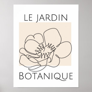 Affiche Typographie florale minimaliste