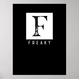 Affiche Typographie Gras Audacieux Design Noir et Blanc