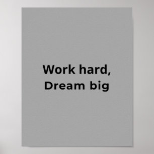 Affiche Typographie Inspirante pour la Réussite de la Moti