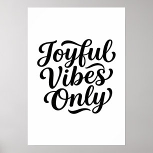 Affiche Typographie Joyeuses Vibrations