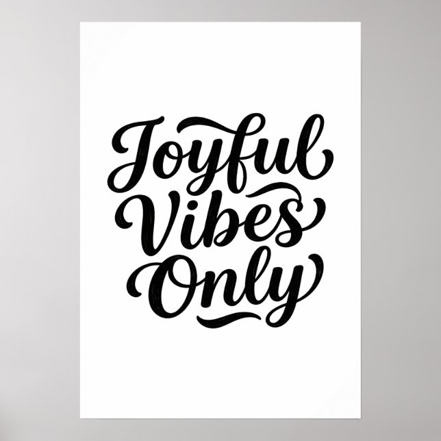 Affiche Typographie Joyeuses Vibrations (Devant)