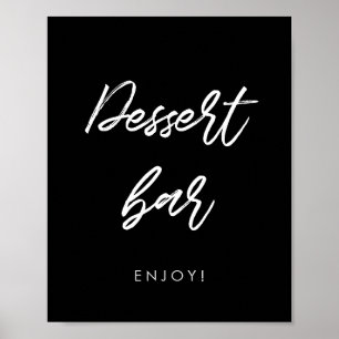 Affiche Typographie moderne Dessert bar mariage