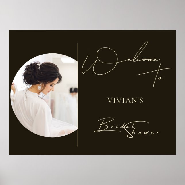 Affiche Typographie moderne Photo Accueil numérique (Devant)