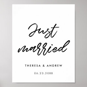 Affiche Typographie moderne Signet mariage marié
