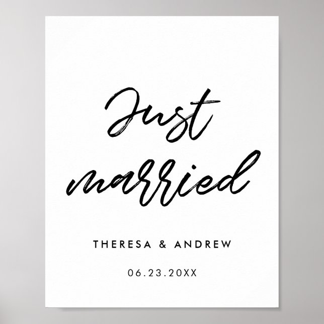 Affiche Typographie moderne Signet mariage marié (Devant)