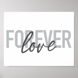 Affiche Typographie moderne, simple, cool de Forever Love