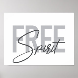 Affiche Typographie moderne, simple, cool de Free Spirit