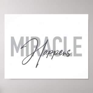 Affiche Typographie moderne, simple, cool Miracle Happings