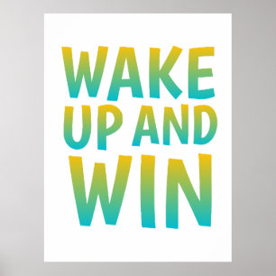 Affiche Typographie Motivationnelle Réveille-Toi et Gagne