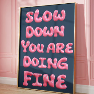 Affiche Typographie murale en bulle rose Motivationnel
