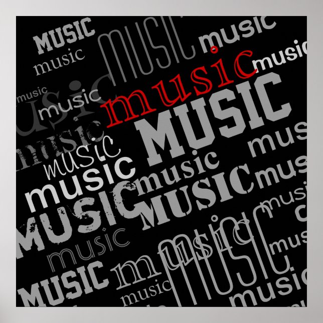 Affiche typographie musique décor idée (Devant)