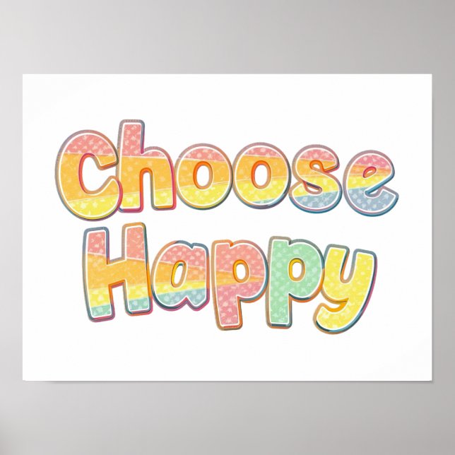 Affiche Typographie pour enfants joyeux et positifs (Devant)