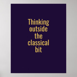 Affiche Typographie quantique Oswald or violet foncé