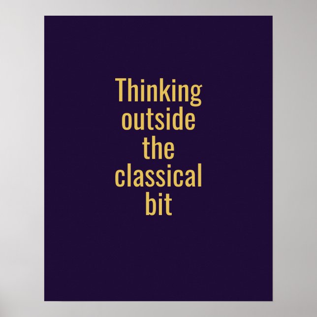 Affiche Typographie quantique Oswald or violet foncé (Devant)
