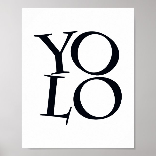 Affiche Typographie Scandi noir et blanc Inspiration (Devant)