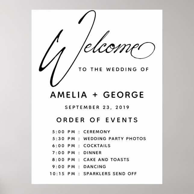 Affiche Typographie Script écriture naturelle (Devant)