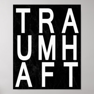 Affiche Typographie Traumhaft Black Edition