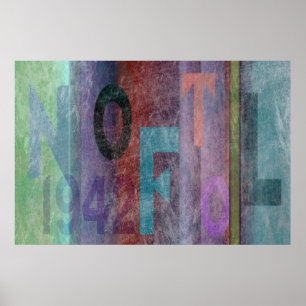 Affiche Typography Abstract Multicolored