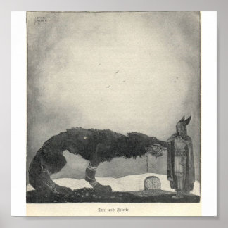 Affiche Tyr und Fenrir