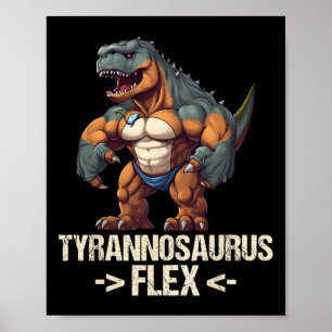 Affiche Tyrannosaurus Flex Fitness Gym Bodybuilding Amusan